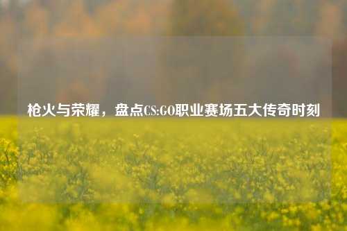 枪火与荣耀，盘点CS:GO职业赛场五大传奇时刻