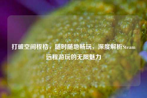 打破空间桎梏，随时随地畅玩，深度解析Steam远程游玩的无限魅力