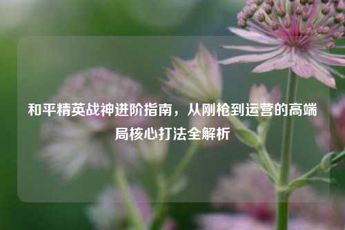 和平精英战神进阶指南，从刚枪到运营的高端局核心打法全解析