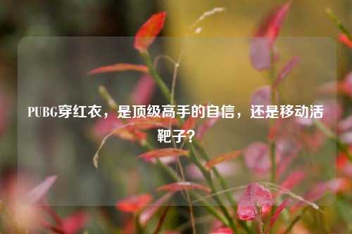 PUBG穿红衣，是顶级高手的自信，还是移动活靶子？