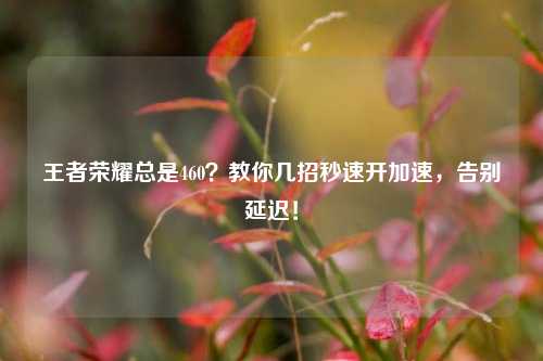 王者荣耀总是460？教你几招秒速开加速，告别延迟！