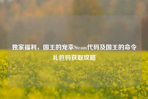 独家福利，国王的宠幸Steam代码及国王的命令礼包码获取攻略