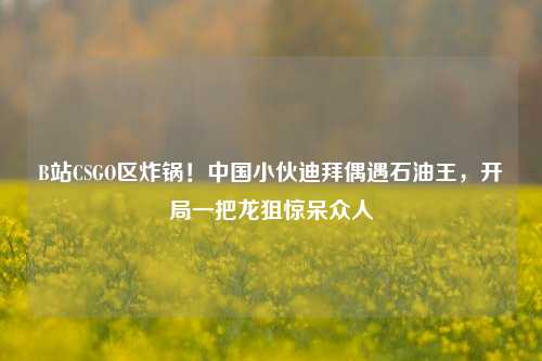 B站CSGO区炸锅！中国小伙迪拜偶遇石油王，开局一把龙狙惊呆众人