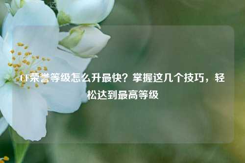 CF荣誉等级怎么升最快？掌握这几个技巧，轻松达到最高等级