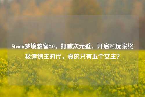 Steam梦境骇客2.0，打破次元壁，开启PC玩家终极造物主时代，真的只有五个女主？