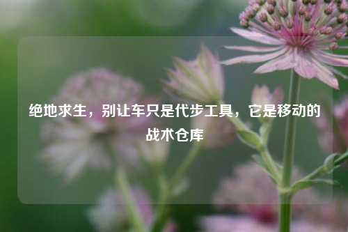 绝地求生，别让车只是代步工具，它是移动的战术仓库