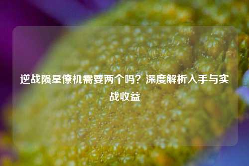 逆战陨星僚机需要两个吗？深度解析入手与实战收益