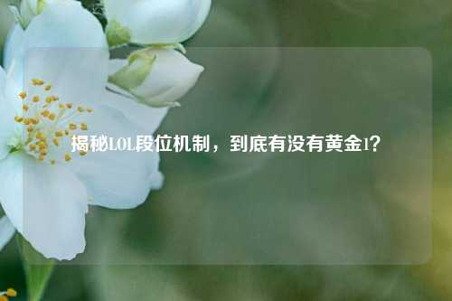 揭秘LOL段位机制，到底有没有黄金1？